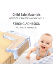 24pcs Baby Baby Safety Silicone Protector Table Corner Edge Protection Cover Children Anti Collision Angle Edge Guard