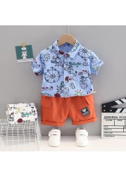 New Summer Baby Clothes Suits Children Boys Girls Cute Shirt Shorts 2pcs/set Toddler Casual Cotton Costume Infant Kids Sportswear