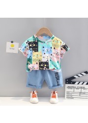 Boys Clothing Sets Infant Clothes Suits Short Sleeve T-shirt + Short Pants 2pcs Children's Kids Outfit