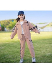 WKPK Spring Autumn Fashion Casual Girls Clothing Sets 4-18 New Kids Tracksuits Kids Comfortable Tracksuit Outdoor Family Tracksuit