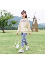 WKPK New Spring Autumn Girls Clothes 4-18 Kids T-shirt + Pants Set Teenager Clothes Comfortable Kids Outdoor Clothes