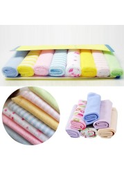 8pcs Multifunctional Cotton Blend Baby Durable Lightweight Portable Square Soft Home Thin Bath Towel