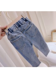 Spring Kids Clothes Baby Girls Pants Children's Clothing Fashion Floral Girls Pants Trousers Baby Kids Girls Daisy Jeans Pants