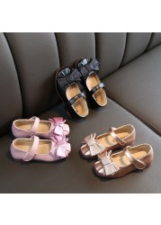 Pu Baby Baby Shoes Soft Rubber Sole Shoes Anti-slip Bow Sandals Casual Walking Shoes Kids Baby Girls Princess Shoes