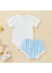 Ma&Baby 0-24M Newborn Infant Baby Girls Clothes Set Letter Romper Shorts Summer Cute Girls Outfits Costumes D01