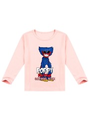 Casey Messi Houji Wai T-shirt Kids Costumes Scary Poppy Poppy Clothes for Boys Play Long Sleeve Clothes for Girls Casual T-shirts Harajuku