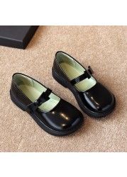 Student Girls Leather Shoes College Style Kids Mary Jane Shoes Children Girls Party Cosplay Loafers Casual School Girl Shoes