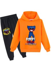 Kissy Messi Poppy Play Costume Kids Horror Clothes Baby Boys Harajuku Huggy Wuggy Hoodie Pants 2pcs Sets Teen Girls Clothes