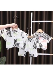 New Summer Baby Clothes Suit Children Boys Girls Fashion Shirt Shorts 2 Pieces/Set Toddler Cartoon Casual Uniforms Kids Tracksuits