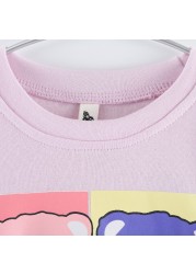 Cotton Print T-Shirt Toddlers For Little Girl Drawing Kawaii Tshirt Kids Clothes Designer Striped Shirt Long Sleeve T-shirt