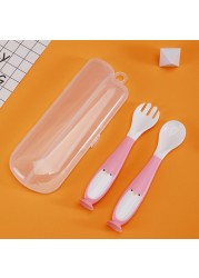 2pcs/set baby spoon fork set baby utensils portable children tableware baby feeding tableware food