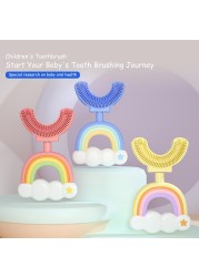 360 Degree Baby Toothbrush U Shape Soft Silicone Toothbrush Baby Toothbrush Oral Care Cleaning 2 - 12Y