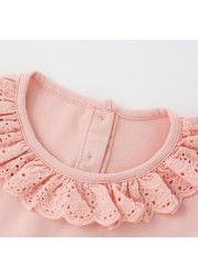 Summer Lace Bows Girls Princess Dress Cotton O-Neck Sleeveless A-Line Kids Clothes Children's Fashion 2022