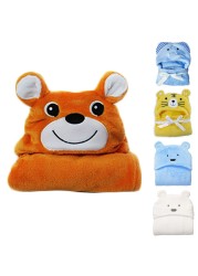 3D Baby Soft Blanket Hooded Animal Baby Bathrobe Soft Cartoon Baby Towel Personalized Kids Bath Robe Infant Towel