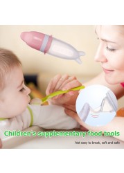 Food grade silicone small spoon non-slip baby monitor eating utensil set feeding spoon learn to eat kids tableware