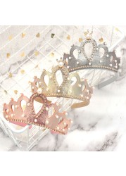 Kids Crowns Princess Crystal Crowns Rhinestone Girls Headbands Handmade Hair Band For Kids Girls Hair Accessories