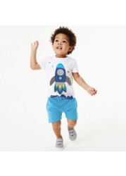 Kids Summer Clothes Boys Girls Cotton T-Shirts Sets Princess Girl Unicorn Printing Suits Children Boy Lapel Tops Pants Clothes