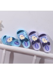 Disney Summer New Frozen Princess Slippers Non-slip Home Indoor Boys Mickey Mouse Cute Princess Off-Beach Shoes