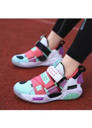 Children's Basketball Shoes For Boys 2022 New Fashion Mesh Breathable Cushioning Sneakers Casual Non-slip Outdoor Tenis Sneakers