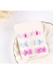 6pcs/set Baby Girls Bow Hair Barrette Kids Hairgrips Headwear Girl Hairpins Children Hairgrips Baby Hair Accessories