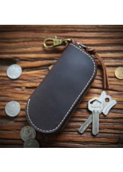 Leather Home Nanny Key Ring Zipper Key Case Key Case Bag Organizer Wallet Keychain