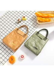 Tyvek Lunch Bag Insulated Lunch Bag Bag Reusable Thermal Food Container Eco-Friendly Office Work School Picnic Hiking Snack Bag