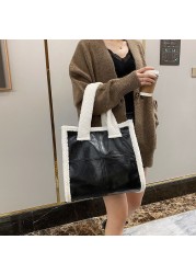 lambswool shoulder bag bags for women 2022 pu leather women designer trend large capacity handbag female travel armpit bag