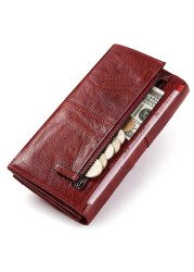 New Fashion Women's Leather Wallet Genuine Leather Women Wallet With Clip Card Holder Business Card Holder