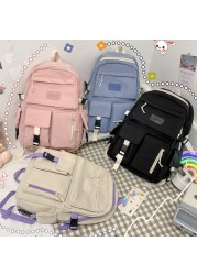 Fashion women backpack large capacity laptop bag multifunctional student school bag waterproof anti-theft outdoor travel package