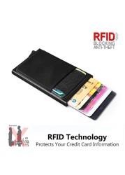 Aluminum ID Card Holder, Business, Metal, for Men, Radio Frequency