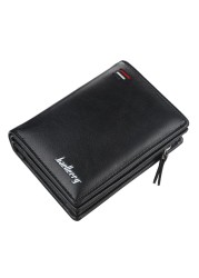 New Men Wallets New Fashion Card Wallet Multifunction Leather Mini Wallet For Male Zipper Wallet With Coin Pocket