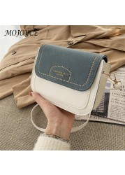 Creative Lady Embroidery Crossbody Bag PU Leather Pure Color Handbag Purse Flap Casual Messenger Bags