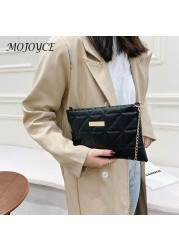 Women Shoulder Bags Fashion PU Leather Underarm Bags Pure Color All-Match Lattice Style Shopping Bags Designer Clutch