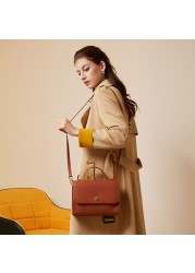 New leather ladies bag light luxury underarm square box small shoulder bag hand-held messenger bag women