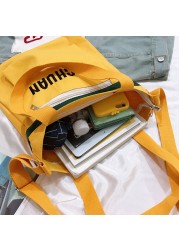 Summer new women's bag large capacity daisy messenger bag canvas bag women's single handbag messenger bag square box