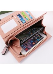 2020 Long Wallet Women Cute Leather Wallet Women Wallets Zipper Female Purse Clutch Cartera Mujer