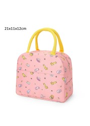 High Capacity Portable Lunch Bags For Men Women Picnic Travel Oxford Waterproof Kids Bento Cooler Bags Print Insulation Package