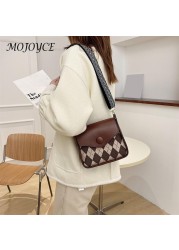 Female Retro PU Crossbody Bag Lady PU Leather Small Flap Messenger Bag for Women Shopping Fashionable Decor