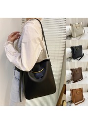 Women's PU Leather Handbags Casual Women's Handbag Black White Shoulder Bag Women's Crossbody Bag