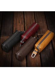 Car Keys Holder Genuine Leather Coin Purse for Men Key Wallets Women Housekeeper Plus Designer Keys Case with Keyschain