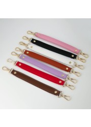 PU Leather Bag Handle Solid Color Bag Belt Replacement Handbag Strap Short Belt Bag Accessories