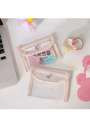 2021 New PVC Coin Purse Women Transparent Kawaii Wallet Keychain Card Holder Storage Bag Girls Clear Small Lipstick Bag Pouch