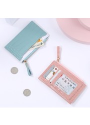 Women's Crocodile Pattern Wallet Small Coin Purse Multiple Card Slot Card Holder Organizer Ladies Casual Clutch Phone Bag