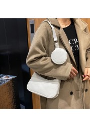 Leisure female messenger bag 2022 spring summer new fashion popular armpits small shopper bag simple single canvas shoulder bags