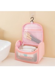 Transparent Cosmetic Makeup Bags PVC Waterproof Large Capacity Portable Wash Bag for Ladies Travel Cosmetic Organizer