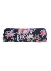 Women Retro Flower Print Cosmetic Bag Makeup Bag Kids School Pencil Bag Small Shower Pouch Organizer Bag