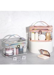 Clear Cosmetic Bag Women Waterproof Transparent Large Makeup Bag Travel Zipper Makeup Beauty Case Toiletry Bag Cosmetic Wash bag