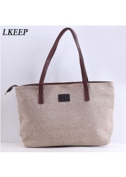 Canvas Women Bag Large Capacity Women Shoulder Bag Female Casual Bags Appliques Portable Shopping Bag Lady Casual Handbag