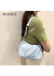 Solid Color Crescent Shape Shoulder Bag Elegant Women Large Casual Small Handbag Leisure Purse Bag for Women