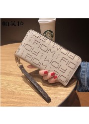 Luxury Designer Women Wallet 2022 New Long Zipper Wrist Purses Multi Card Stand Clutch Bag Coin Purse Card Holder